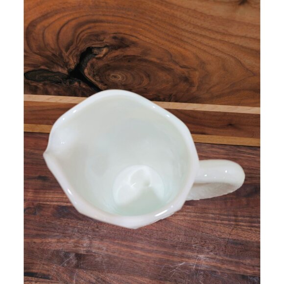 Vintage Westmoreland Thick Milk Glass Pitcher, Harvest Grape Pattern